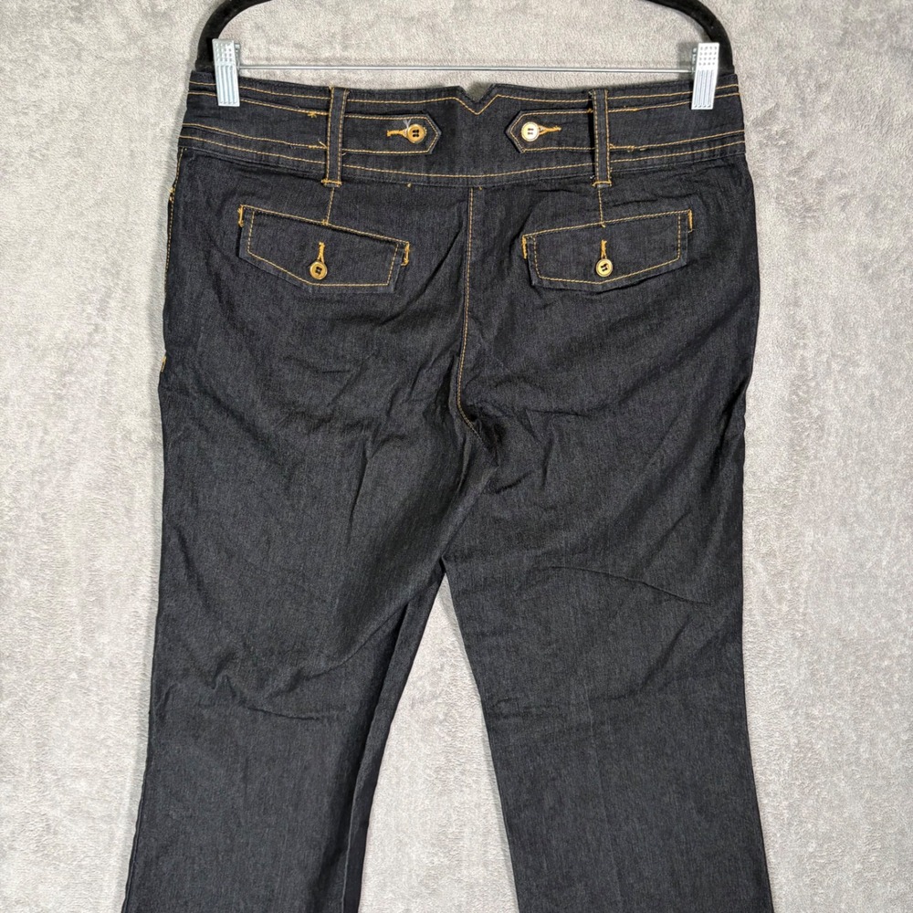 Bisou‎ Bisou Michele Bohbot Dark Wash Bootcut Jeans Womens Size 12 Indigo Y2K - Picture 10 of 16